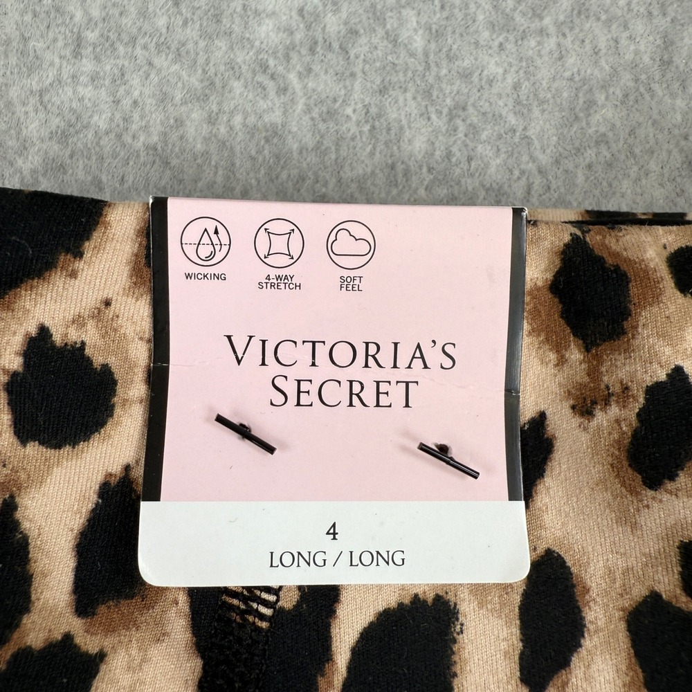 Victoria's Secret Incredible Essential Legging Leopard Print Size 4 Long Pockets - Picture 3 of 11